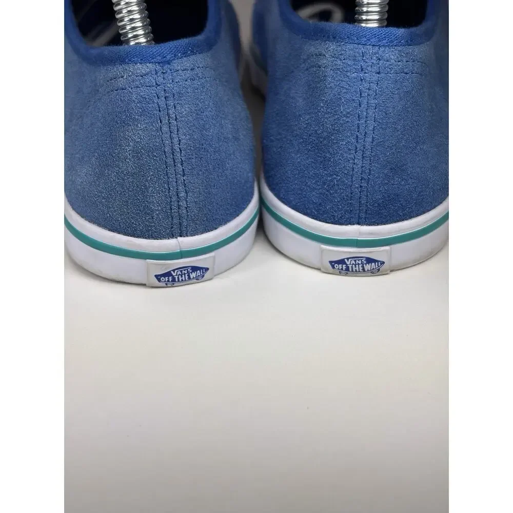 VANS Blue Suede Low Top Lace-Up Sneakers Men's US 6.5 Rubber Sole